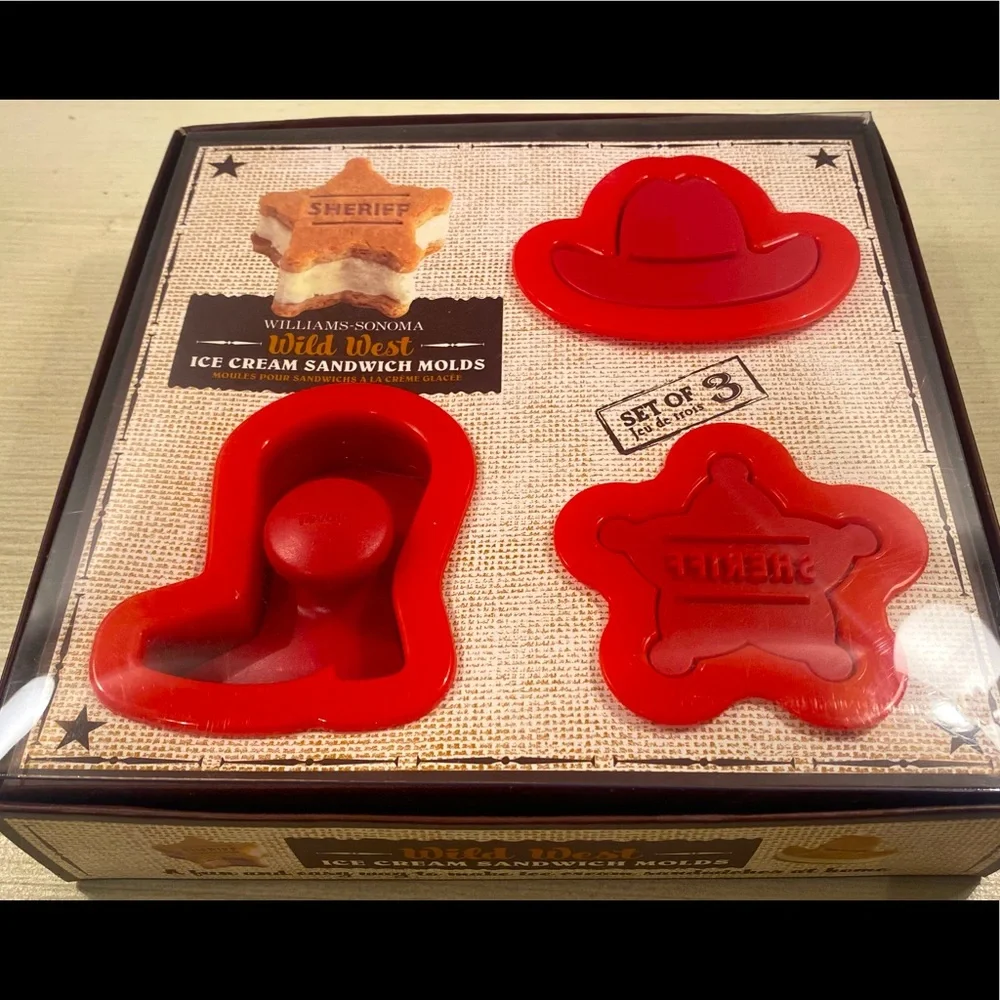 Williams-Sonoma Wild West Ice Cream Sandwich Molds in Box